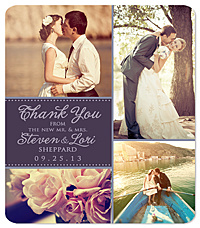 Wedding Thank You Magnet - Circle Date